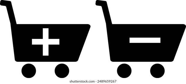 multiple Shopping cart symbol icon eps