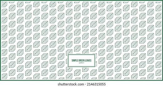 multiple simple green leaves pattern