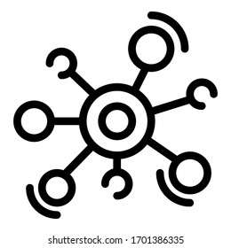 Multiple solutions icon. Outline multiple solutions vector icon for web design isolated on white background