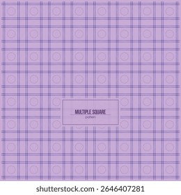 multiple square pattern for table cloth design with pastel purple color style
