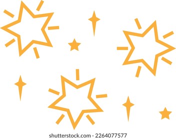 Los vectores de varias estrellas brillan iconos sin fondo