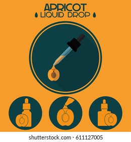 Multiple style apricot ejuice drop design set