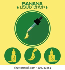 Multiple style banana ejuice drop design set