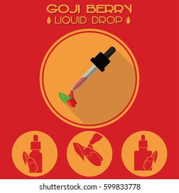 Multiple style goji berry ejuice drop design set