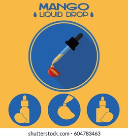 Multiple style mango ejuice drop design set