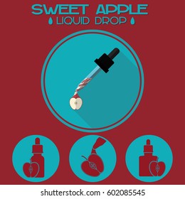 Multiple style sweet apple ejuice drop design set