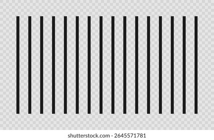 multiple thin vertical black lines on transparent background