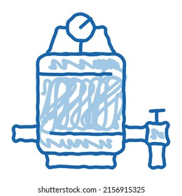 Multiple Tier System Water Treatment sketch icon vector. Hand drawn blue doodle line art isolated symbol illustration