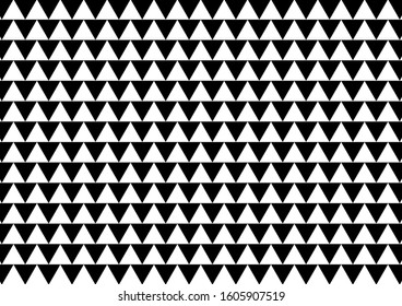 Multiple triangular patterns Black and white alternately beautifully