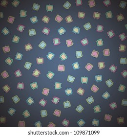 Multiple TV in surface design. Vector illustration.