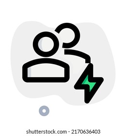 multiple user with a flash layout isolated on a white background