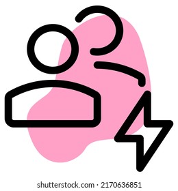 multiple user with a flash layout isolated on a white background