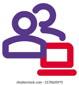 multiple user online on a laptop computer