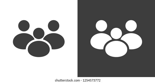 Multiple users silhouette icon