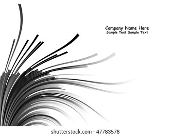 Multiple vector abstract black lines