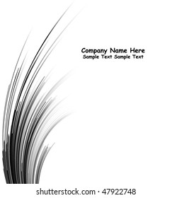Multiple vector abstract black lines
