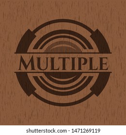 Multiple vintage wood emblem. Vector Illustration.