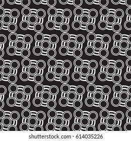 multiple white circle pattern on black background vector illustration image