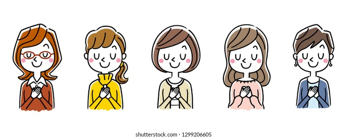 Multiple women: set