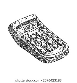 multiplication calculator hand drawn. scientific graphing, financial online, app software multiplication calculator vector sketch. isolated black illustration