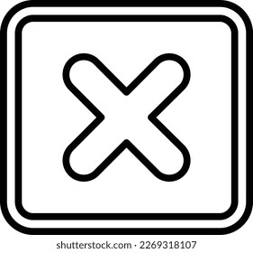 Multiplication Line Vector Icon Design