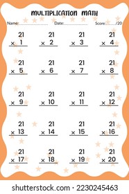 Multiplication Math for Kids.

This is the perfect Kid's Multiplication Math. You can simply use it for kids.
Children's design, Printable bookmarks for kids. Times tables template.