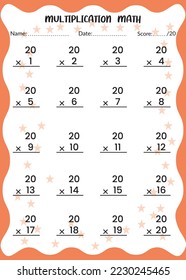 Multiplication Math for Kids.

This is the perfect Kid's Multiplication Math. You can simply use it for kids.
Children's design, Printable bookmarks for kids. Times tables template.