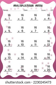 Multiplication Math for Kids.

This is the perfect Kid's Multiplication Math. You can simply use it for kids.
Children's design, Printable bookmarks for kids. Times tables template.