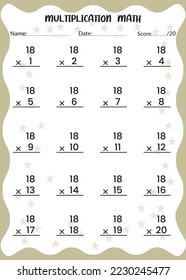 Multiplication Math for Kids.

This is the perfect Kid's Multiplication Math. You can simply use it for kids.
Children's design, Printable bookmarks for kids. Times tables template.
