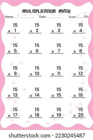 Multiplication Math for Kids.

This is the perfect Kid's Multiplication Math. You can simply use it for kids.
Children's design, Printable bookmarks for kids. Times tables template.