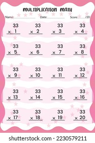 Multiplication Math for Kids.

This is the perfect Kid's Multiplication Math. You can simply use it for kids.
Children's design, Printable bookmarks for kids. Times tables template.