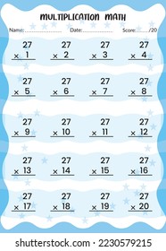Multiplication Math for Kids.

This is the perfect Kid's Multiplication Math. You can simply use it for kids.
Children's design, Printable bookmarks for kids. Times tables template.