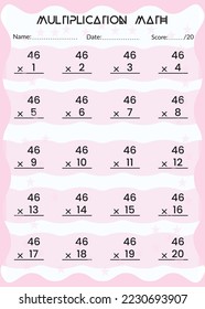 Multiplication Math for Kids.

This is the perfect Kid's Multiplication Math. You can simply use it for kids.
Children's design, Printable bookmarks for kids. Times tables template.