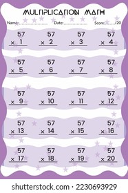 Multiplication Math for Kids.

This is the perfect Kid's Multiplication Math. You can simply use it for kids.
Children's design, Printable bookmarks for kids. Times tables template.
