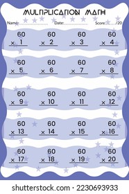 Multiplication Math for Kids.

This is the perfect Kid's Multiplication Math. You can simply use it for kids.
Children's design, Printable bookmarks for kids. Times tables template.