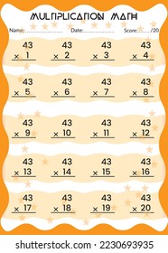 Multiplication Math for Kids.

This is the perfect Kid's Multiplication Math. You can simply use it for kids.
Children's design, Printable bookmarks for kids. Times tables template.