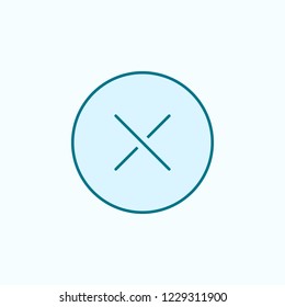 multiplication sign 2 colored line icon. Simple colored element illustration. multiplication sign outline symbol design from web icons set