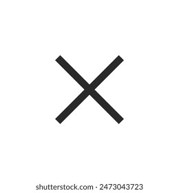 Multiplication symbol, linear style icon. multiplication operation in mathematics. Editable stroke width.