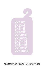 Multiplication table. Illustration for children's education