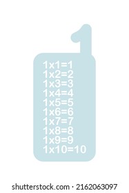 Multiplication table. Illustration for children's education