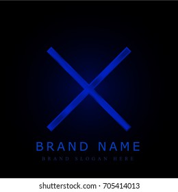 Multiply blue chromium metallic logo