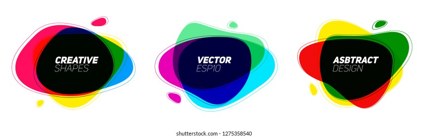 Multiply color badges set. Eps10 vector.