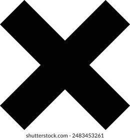Multiply flat black vector icon.