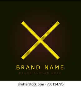 Multiply golden metallic logo