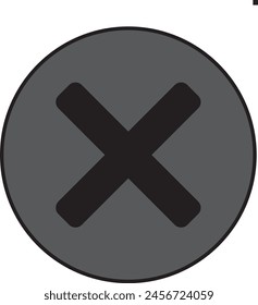 multiply icon in a round shape