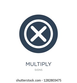 multiply icon vector on white background, multiply trendy filled icons from Signs collection, multiply vector illustration