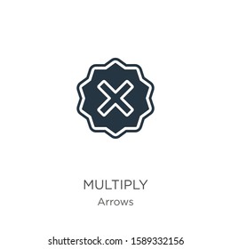 Multiply icon vector. Trendy flat multiply icon from arrows collection isolated on white background. Vector illustration can be used for web and mobile graphic design, logo, eps10