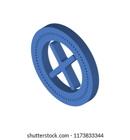 Multiply isometric left top view 3D icon