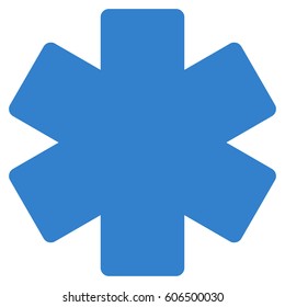 Multiply Math Operation vector icon. Flat cobalt symbol. Pictogram is isolated on a white background. Designed for web and software interfaces.