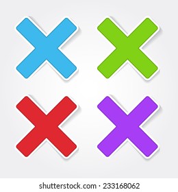 Multiply Sign Colorful Vector Icon Design